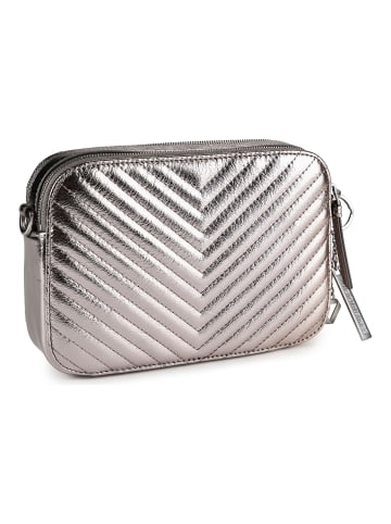 Les Visionnaires Lola Umhängetasche Leder 24.5 cm in dark silver-silver metal