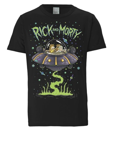 Logoshirt T-Shirt Rick & Morty - Raumschiff in schwarz