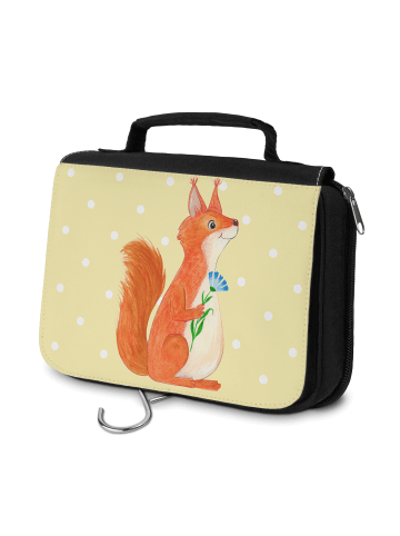 Mr. & Mrs. Panda kulturtäschchen Eichhörnchen Blume ohne Spruch in Gelb Pastell