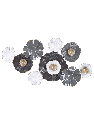 Beliani Wandobjekt POTASSIUM in Grau/Gold/Beige - (W) 90 x (H) 49 x (L) 6 cm