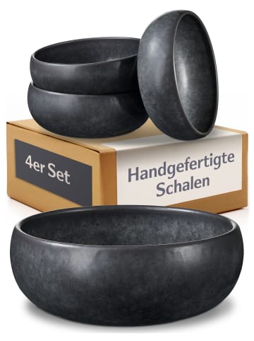 Cosumy Tiefe Teller Set 750 ml, 4er Set, Suppenteller & Pastateller