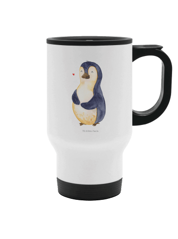 Mr. & Mrs. Panda Thermobecher Pinguin Diät ohne Spruch in Weiß