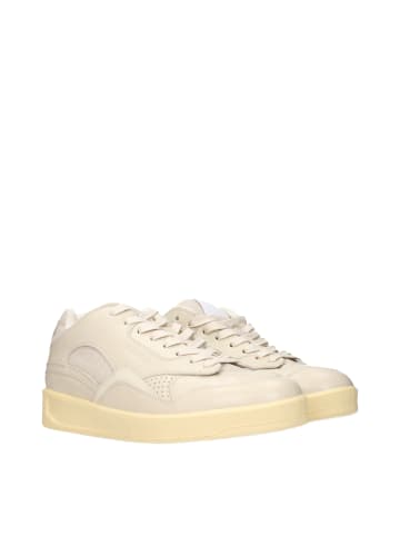 Beige Leder Low Top Sneaker