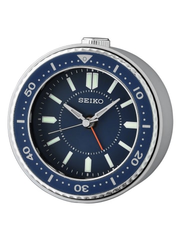 Seiko Wecker mit Leisegang Quarz blau / silber