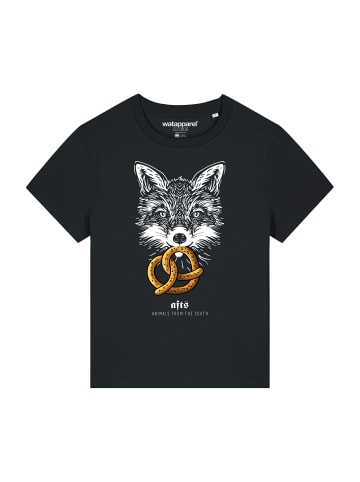 wat? Apparel T-Shirt [#afts] Fuchs in Schwarz