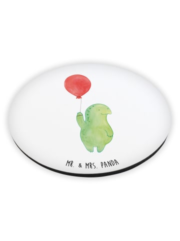 Mr. & Mrs. Panda Rund Magnet Schildkröte Luftballon ohne Spruch in Weiß