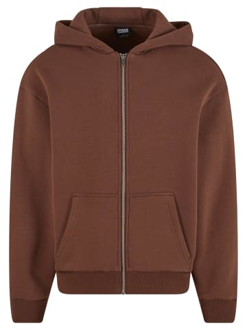 Urban Classics Urban Classics Zip-Kapuzenpullover in chocolatebrown