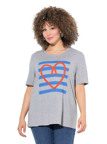 Ulla Popken Shirt in hellgrau mélange