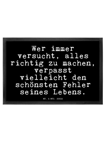 Mr. & Mrs. Panda Fußmatte Wer immer versucht, alles... mit Spruch in Schwarz