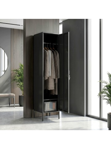 HOMCOM Spind-40L x 40B x 179H cm-Schwarz