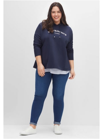 sheego Kapuzensweatshirt in marine