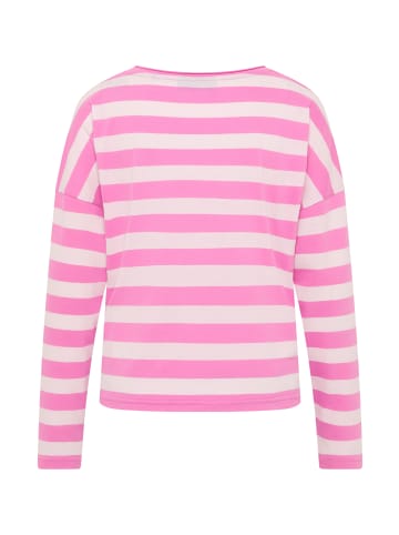 ELBSAND Langarm T-Shirt Milia in Magenta Sky + Soft Rose STRIPE