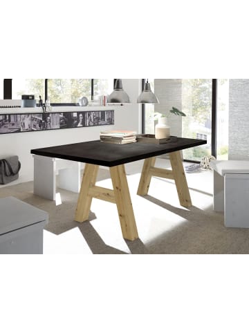 58 aufm Kessel ESSTISCH ausziehbar Elia 1 140 x 90 x 75 Esszimmertisch Asteiche/Schwarzstahl