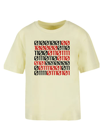 F4NT4STIC Ladies Everyday Tee I love you 01001001 Binary Code Valentinstag in softyellow