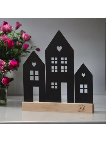 UNUS Aufsteller Häuser Stadt in Schwarz