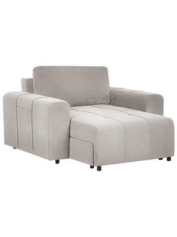 Beliani Chaiselongue INNVIK in Grau - (W) 92 x (H) 90 x (L) 148 cm
