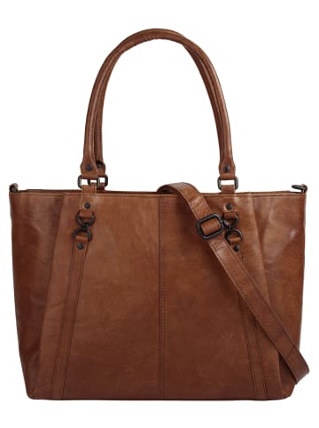 SPIKES & SPARROW Shopper echt Leder in cognac
