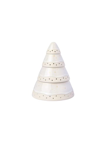 like. by Villeroy & Boch Windlicht Baum Winter Glow in Beige ø 14,6 cm in beige