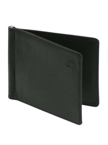 Esquire Logo Geldbörse Leder 10 cm schwarz