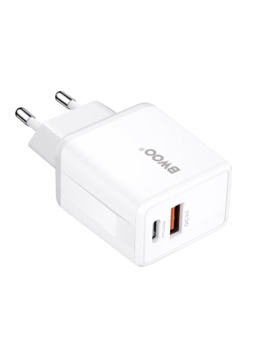 Wisam BWOO Wandladegerät CDA182 QC 38W 1x USB-A + 1x USB-C mit USB-C