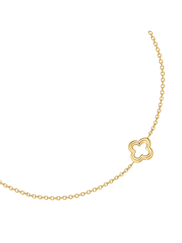Glanzstücke München Armband Kleeblatt aus Edelstahl in gelbgold in gelbgold