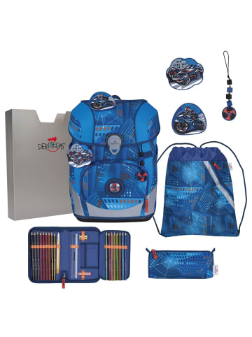 DerDieDas ErgoFlex Tiny - Schulranzen Set 5tlg. 900g (Deep Ocean) in Turbo Speed