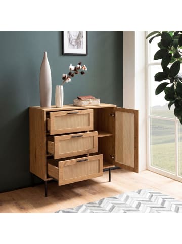 FineBuy Sideboard in Braun / Spanplatte / 80x36x82