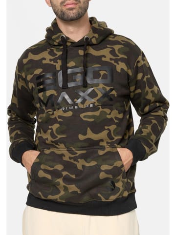 EGOMAXX Kapuzenpullover Hoodie EGO Sweater Sweatjacke Design in Grün