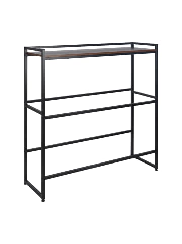 relaxdays Getränkekistenregal in Braun/ Schwarz - (B)104 x (H)117 x (T)32 cm