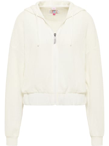 IZIA Damen Kapuzensweatjacke in Wollweiss