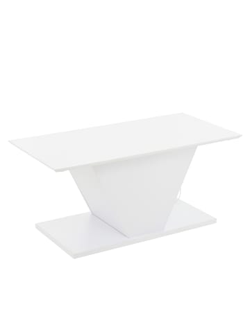 ABRIHOME Couchtisch V Form Kaffeetish mit LED, 100*50*46cm