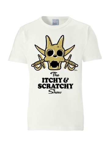 Logoshirt T-Shirt Scratchy - The Simpsons in altweiß