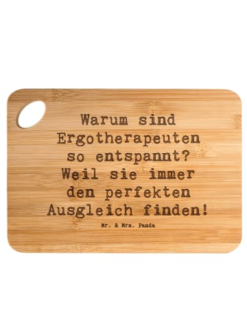 Mr. & Mrs. Panda Brett Spruch Ergotherapeutin BalanZeichen mit Spruch in Braun