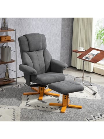 HOMCOM Relaxsessel in Dunkelgrau 79L x 80B x 104H cm