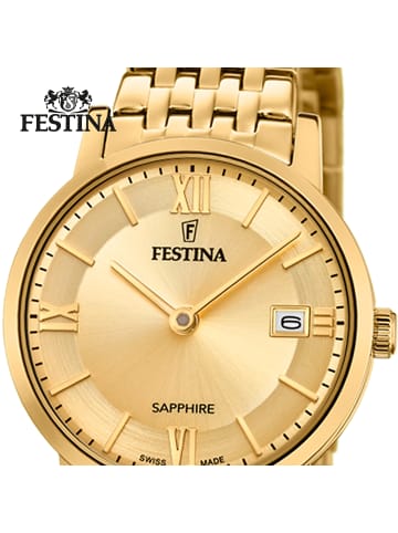 Festina Analog-Armbanduhr Festina Swiss Made gold klein (ca. 29mm)