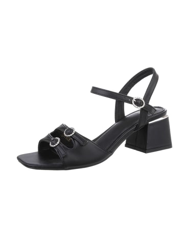 Ital-Design High-Heel Sandalette in Schwarz