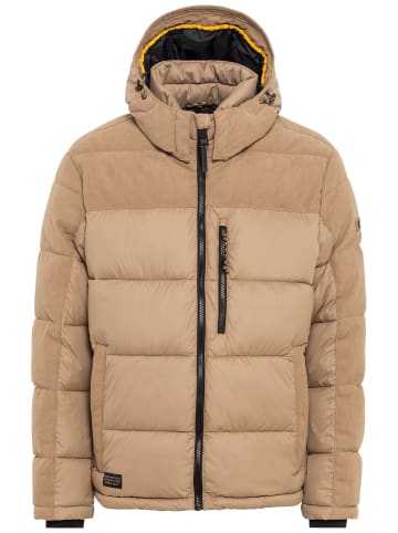 Camel Active Steppjacke mit Cordbesatz in Beige