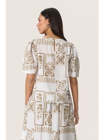 Soaked in Luxury Kurzarm-Bluse SLReesha Gerade Passform in Broken White
