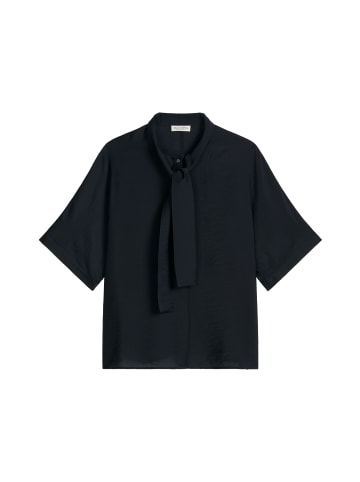 Marc O'Polo Crinkle-Schluppenbluse regular in Deep Night Blue