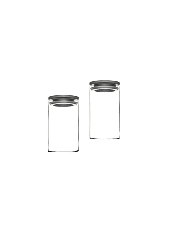 Pasabahce Pasabahce Vorratsgläser 2er Set  transparentem Design, 730ml, in Grau
