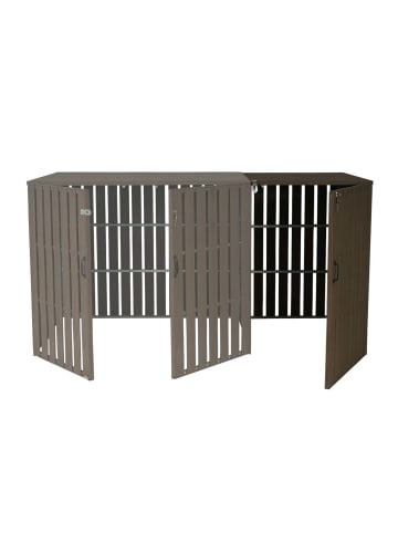MCW 1er-/2er-WPC-Mülltonnenverkleidung Erweiterung J28, Braun