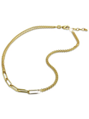 SilberDream Fußkette Silber 925 Silber, vergoldet (Gold 333) ca. 28cm Fantasiekettekette