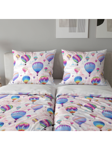 Janine Mako Satin Bettwäsche -  Heißluftballon bunt in bunt