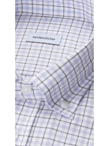 Seidensticker Flanellhemd Regular in Mittelblau