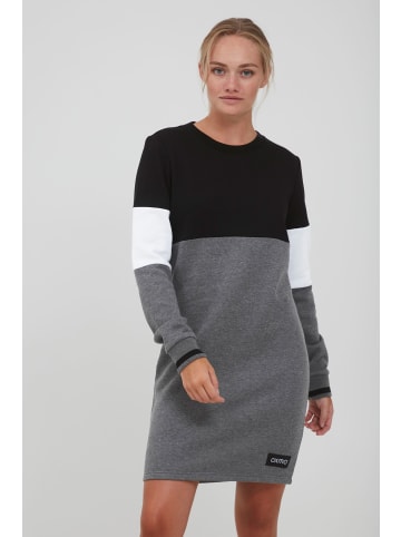 Oxmo Sweatkleid OXSweat 21300659-ME Sweatkleid in Colourblock-Optik in Schwarz