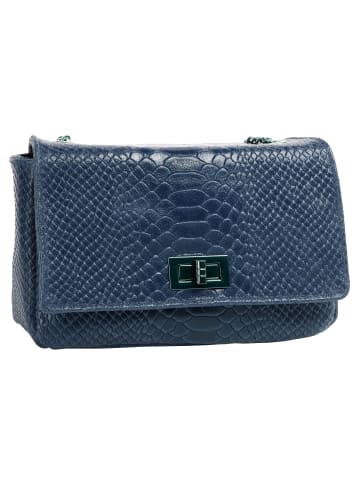Cluty Umhängetasche echt Leder in blau