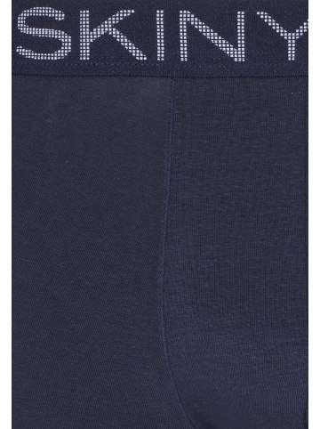 Skiny Retro Short / Pant Cotton in Grau / Blau