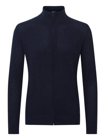!SOLID Strickjacke SDKody Zipper KN 21300963-ME Strickjacke mit hochschließendem Kragen in Blau