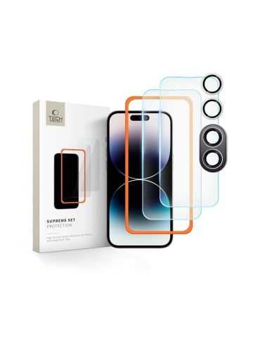 TechProtect 3er Set Schutzglas Kameraglas transparent für iPhone 16 Pro Max in Transparent