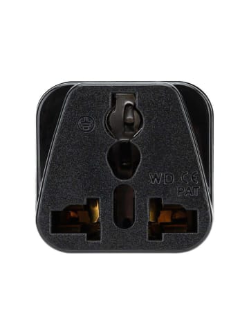 Intirilife 4x Steckdosen Adapter - Typ B in SCHWARZ